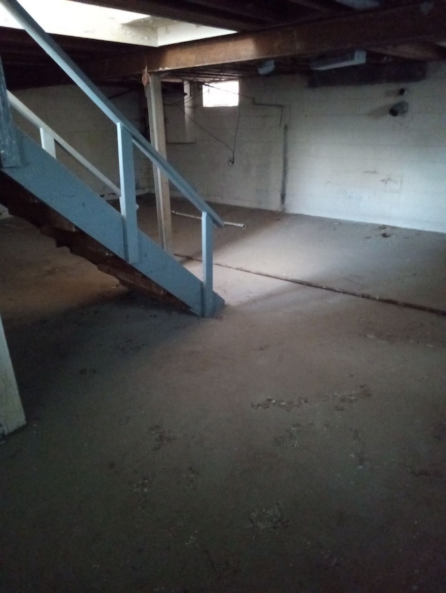 view of basement