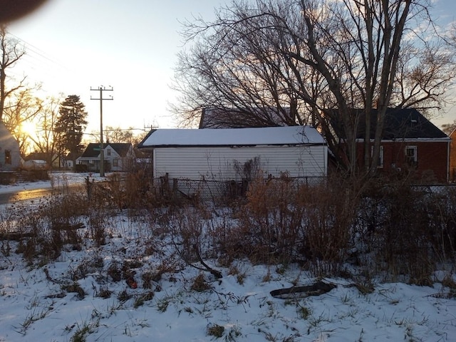 view of snowy yard