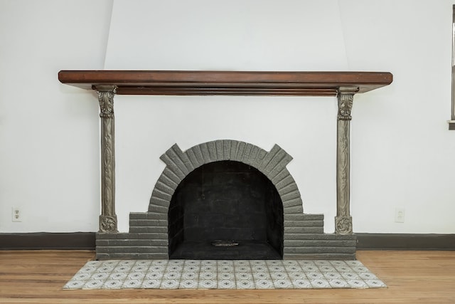 interior details with wood-type flooring