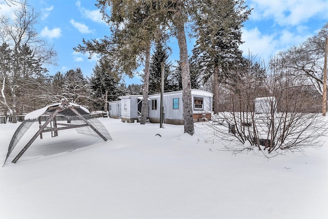 view of snowy yard