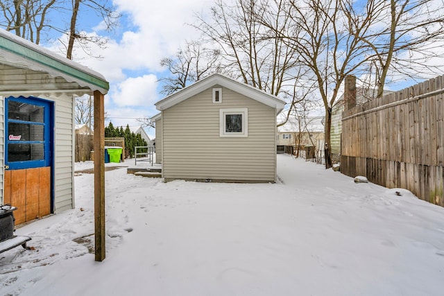 exterior space with an outdoor structure