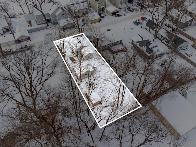 view of snowy aerial view