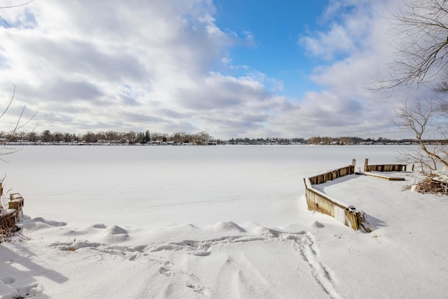 view of dock area