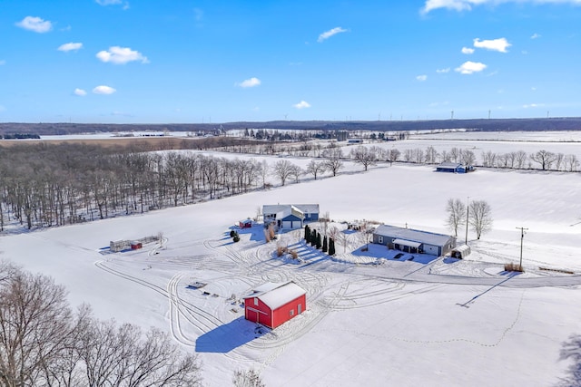 view of snowy aerial view