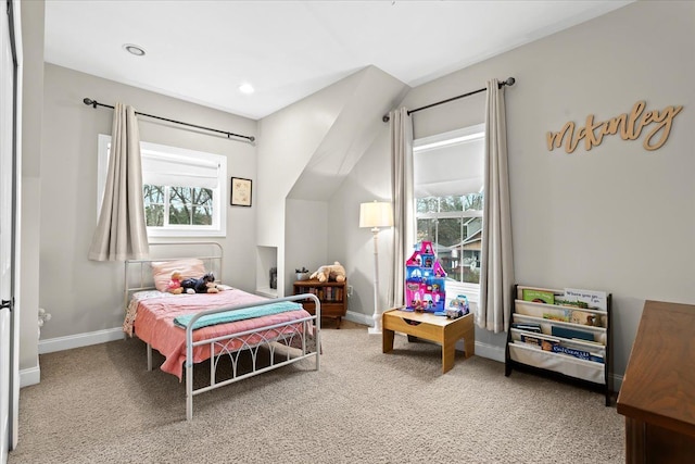 bedroom with carpet floors