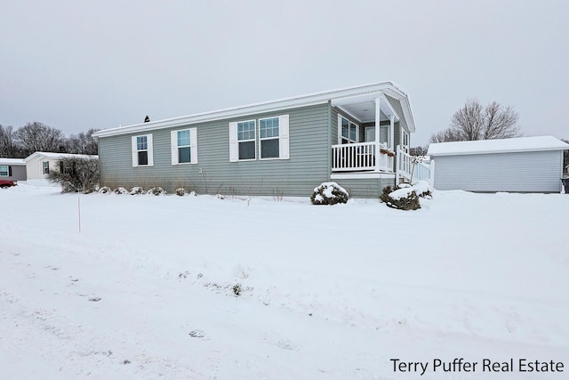 view of front of home with a porch