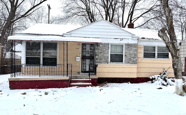 view of bungalow