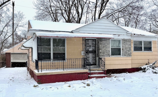 view of bungalow-style home