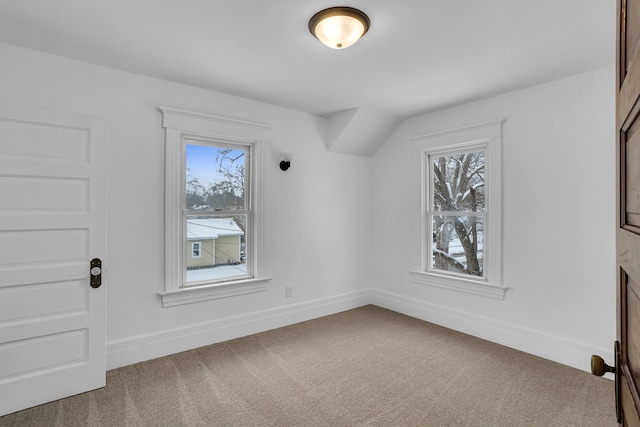 additional living space with a wealth of natural light and carpet flooring