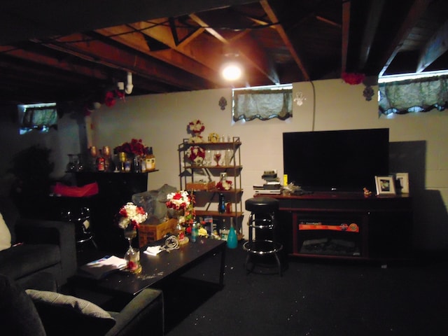 view of basement