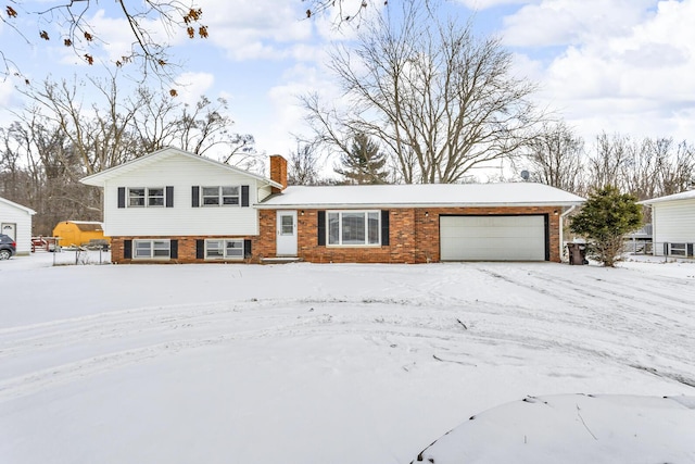 view of split level home