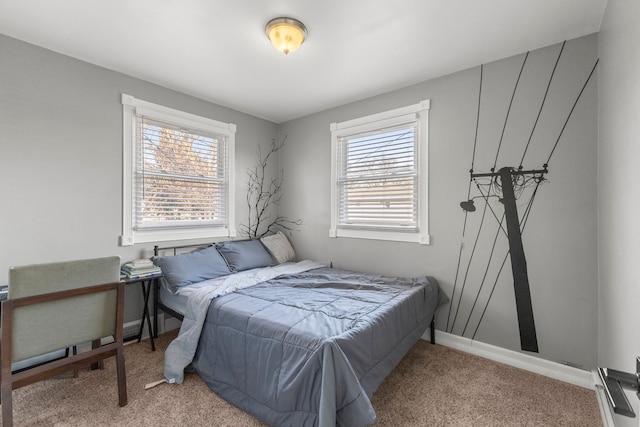 view of carpeted bedroom