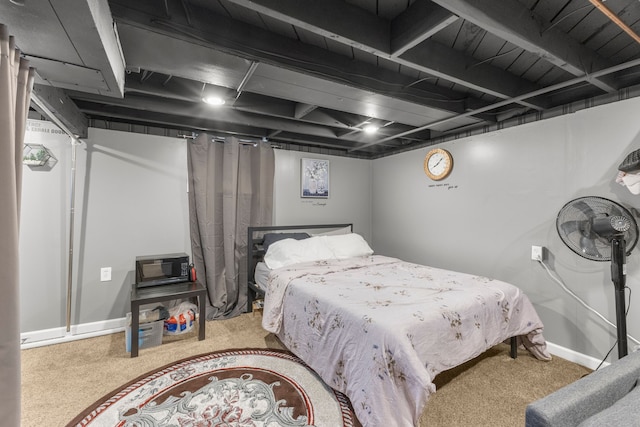 bedroom featuring carpet flooring