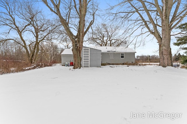 view of snowy yard