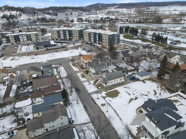 view of snowy aerial view