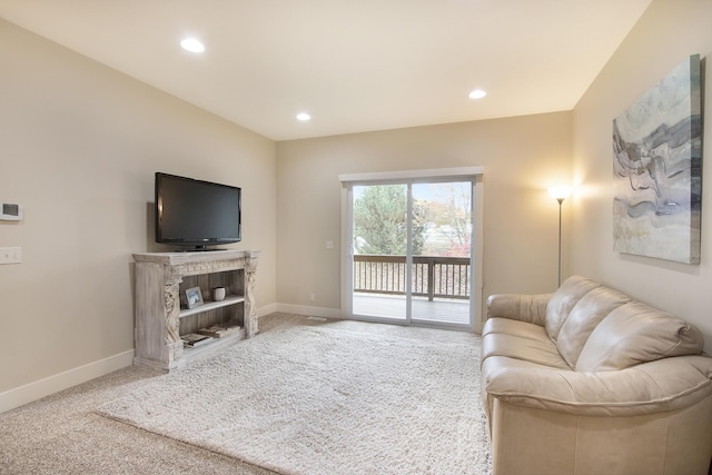 view of carpeted living room