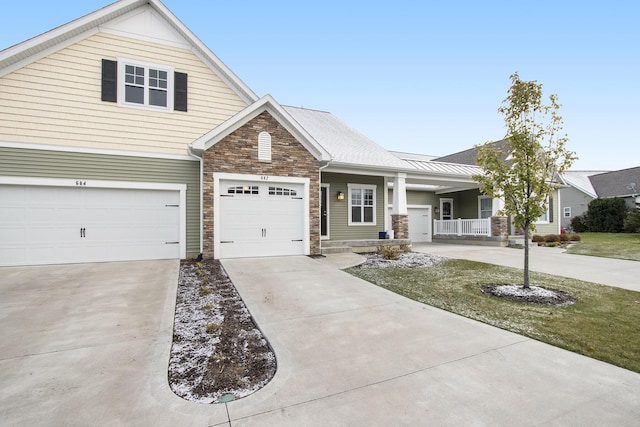 view of front of property with a porch