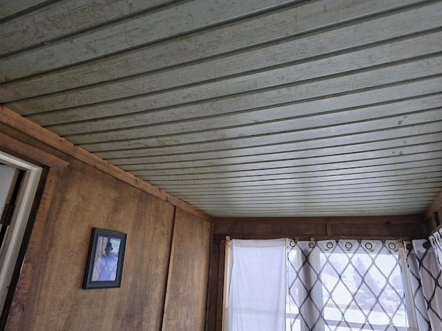 interior details with wooden walls