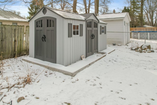 view of snow covered structure