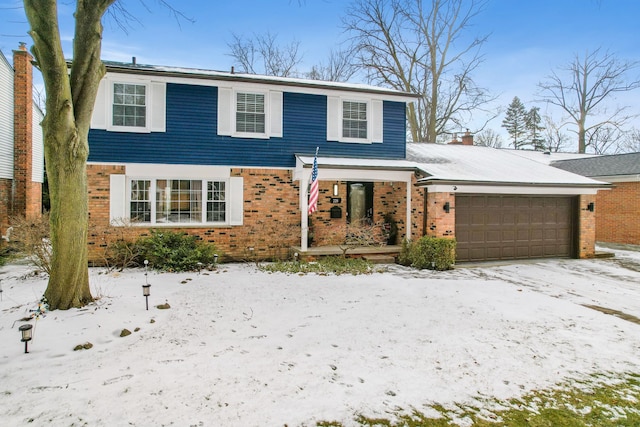 view of property with a garage