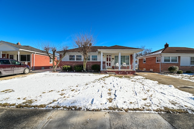 view of front of home with a porch