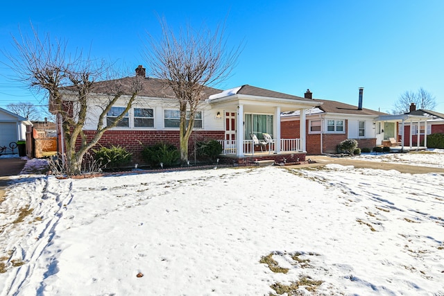 view of front of house featuring covered porch