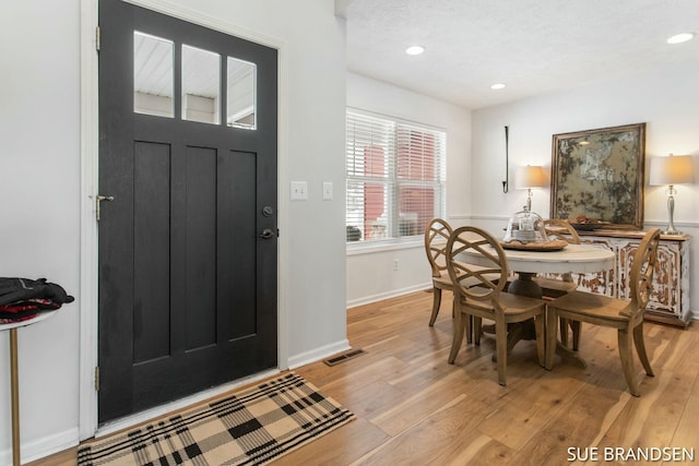 entrance foyer featuring light hardwood / wood-style flooring