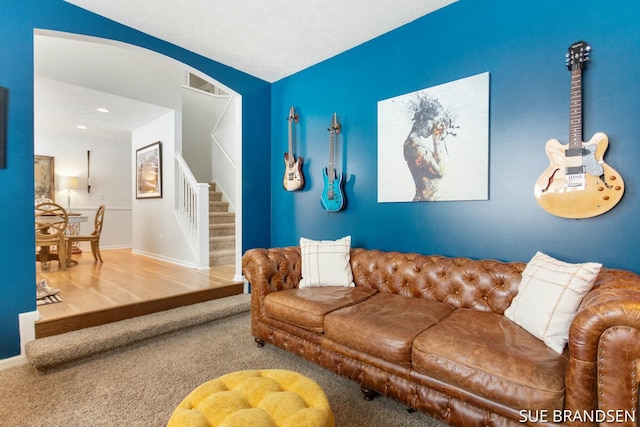 view of carpeted living room