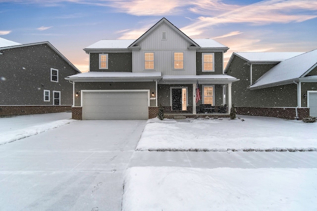 view of front of house featuring a garage