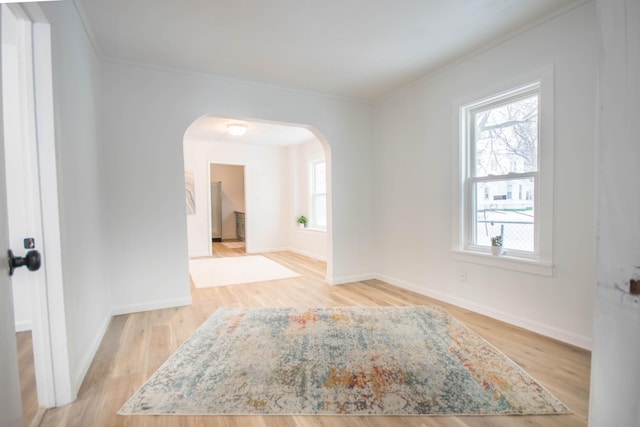 empty room featuring light hardwood / wood-style flooring