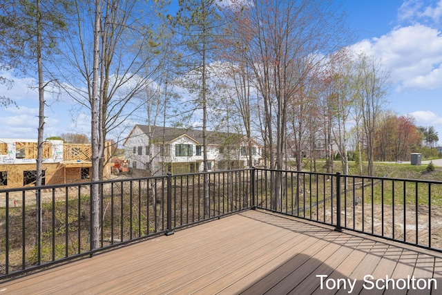 deck featuring a residential view