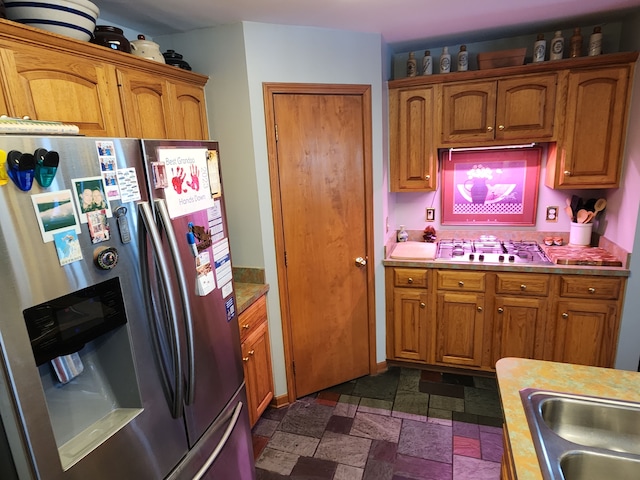 kitchen with appliances with stainless steel finishes