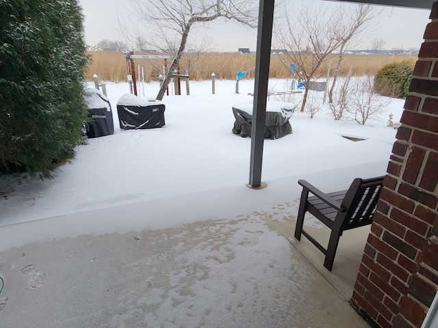 view of snowy yard