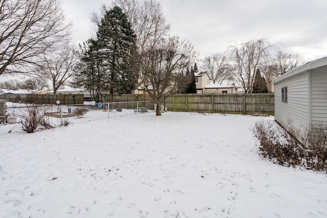 view of snowy yard