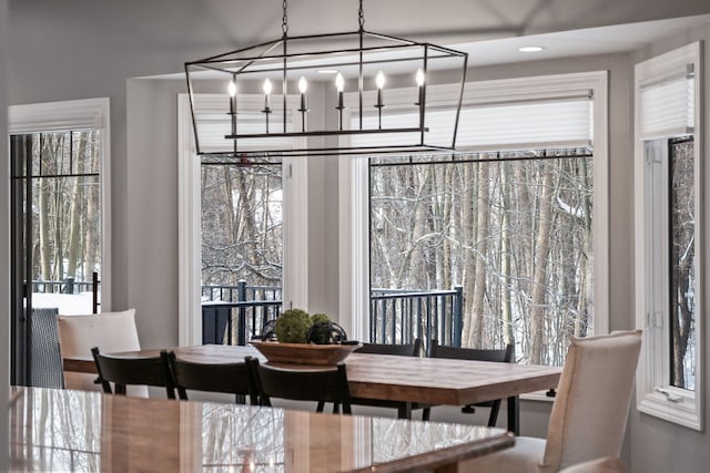 view of dining room