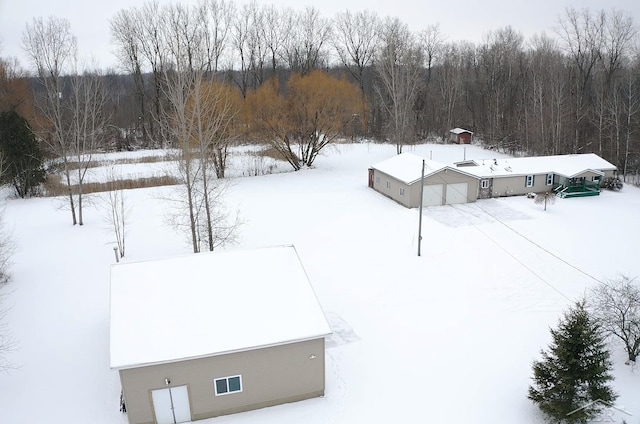 view of snowy yard