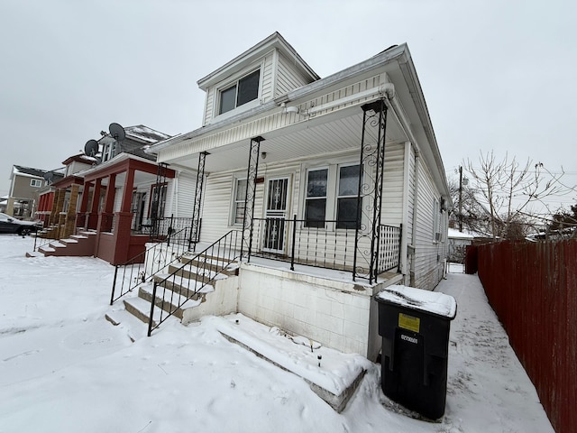 view of front facade with a porch