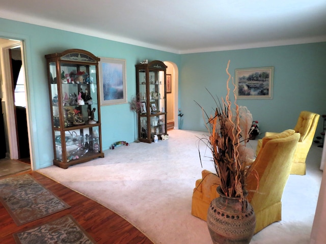 interior space featuring hardwood / wood-style flooring