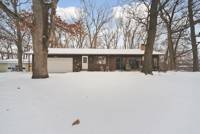 ranch-style house with a garage