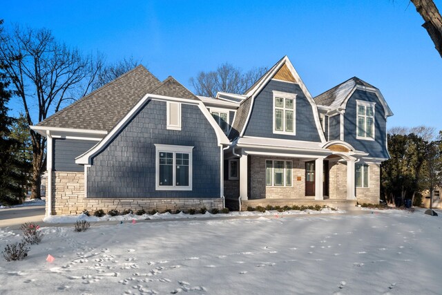 view of front of home with a porch