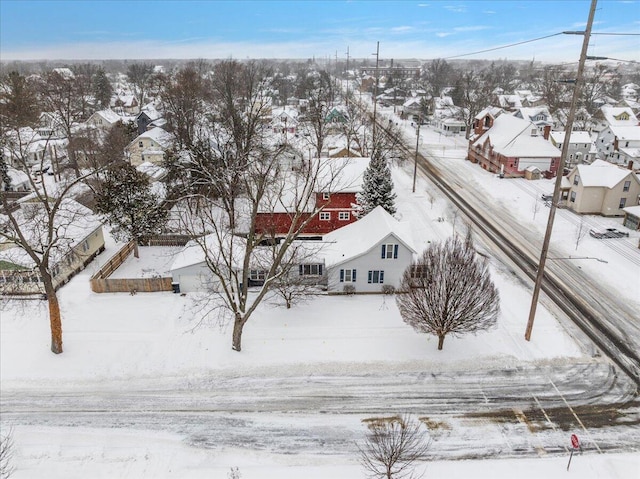 view of snowy aerial view