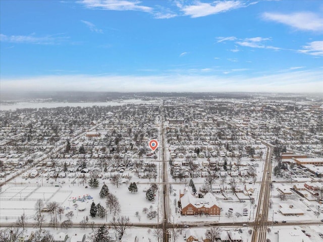 view of snowy aerial view