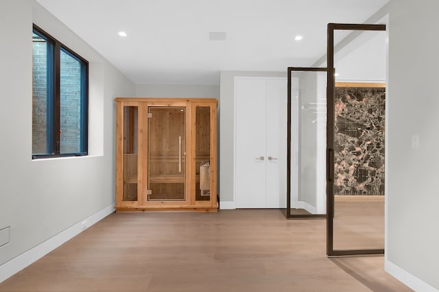 interior space with light wood-type flooring