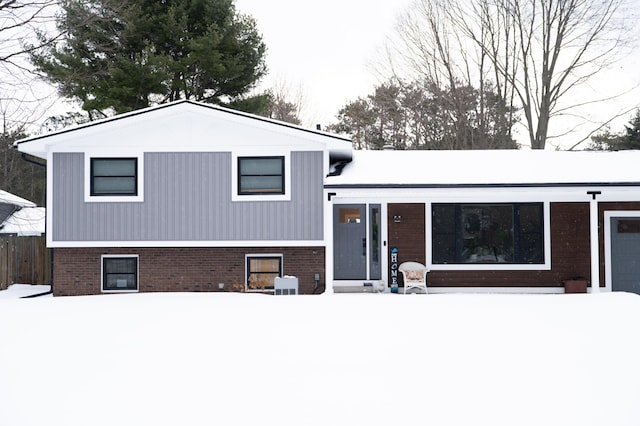 tri-level home with a garage