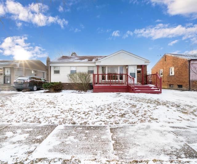 view of front of home with a porch