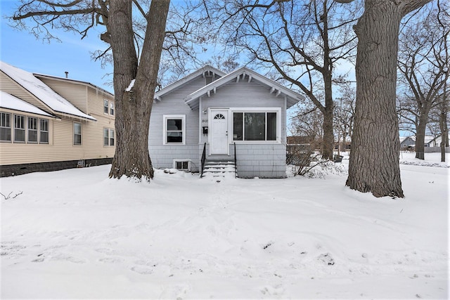 view of bungalow-style home