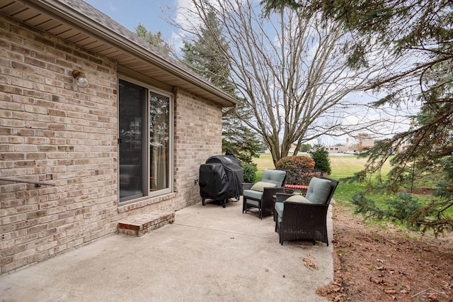 view of patio / terrace featuring area for grilling