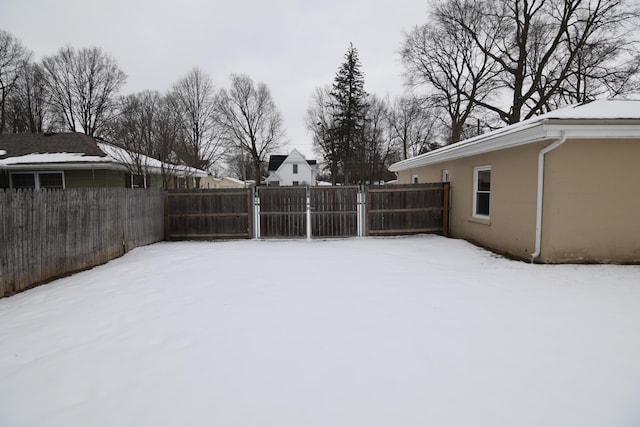 view of snowy yard