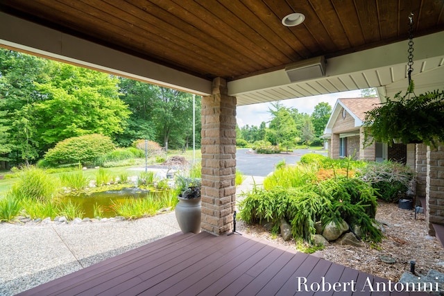 view of wooden deck