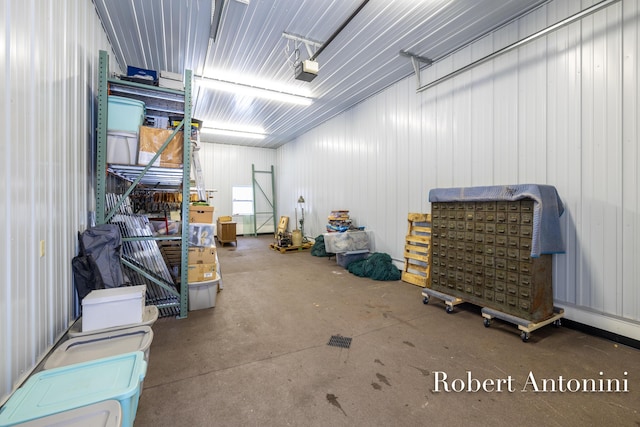 view of storage room